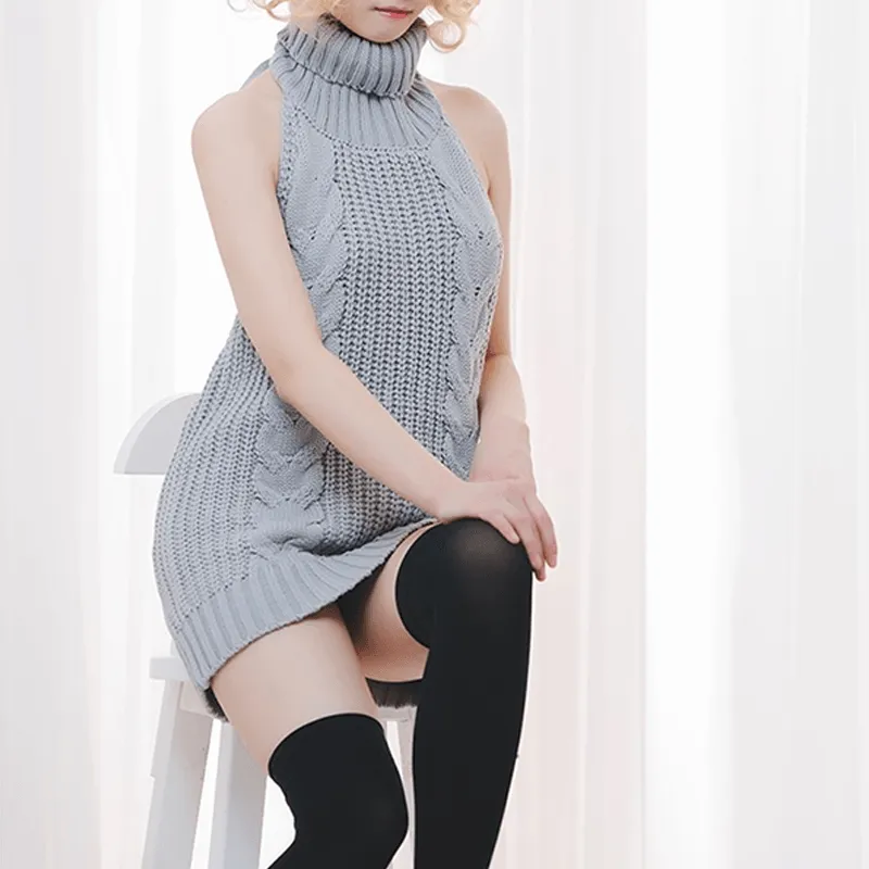 Sexy Backless Virgin Killer Sweater