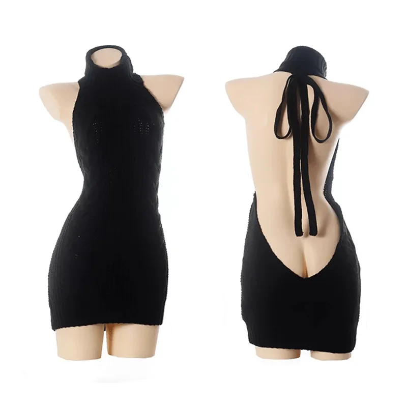 Sexy Backless Virgin Killer Sweater