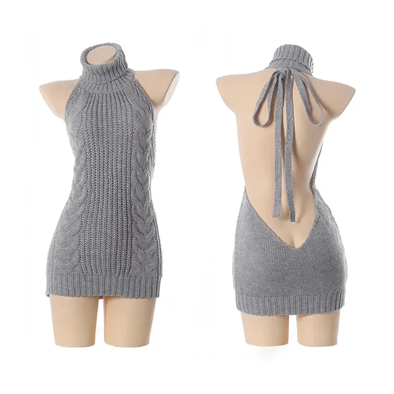 Sexy Backless Virgin Killer Sweater