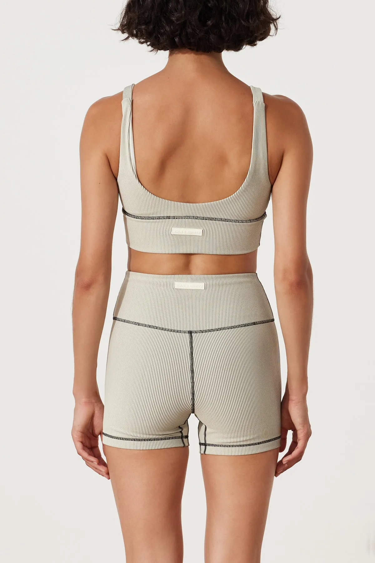 Stripe Rib Short - Coconut