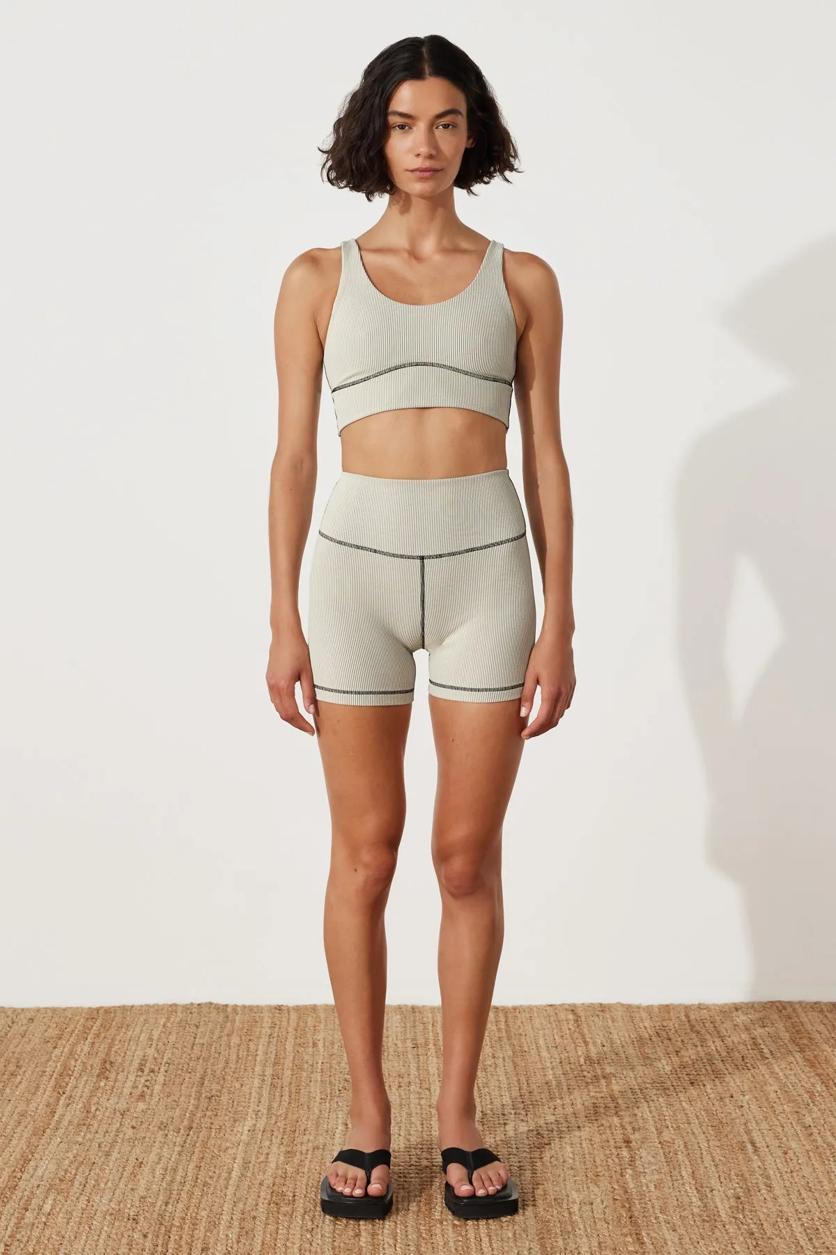 Stripe Rib Short - Coconut