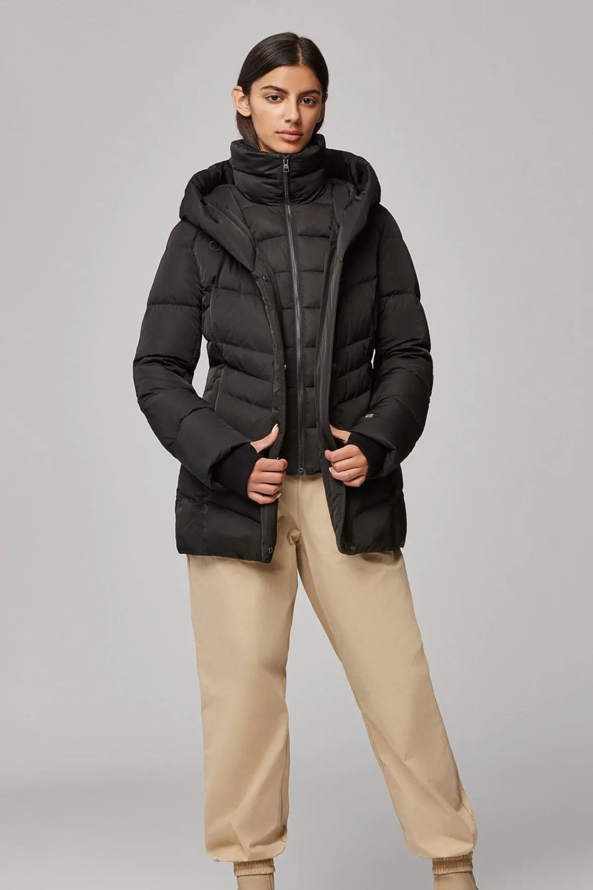 TALLIA Eco-Friendly Slim-Fit Radiant Down Hooded Jacket