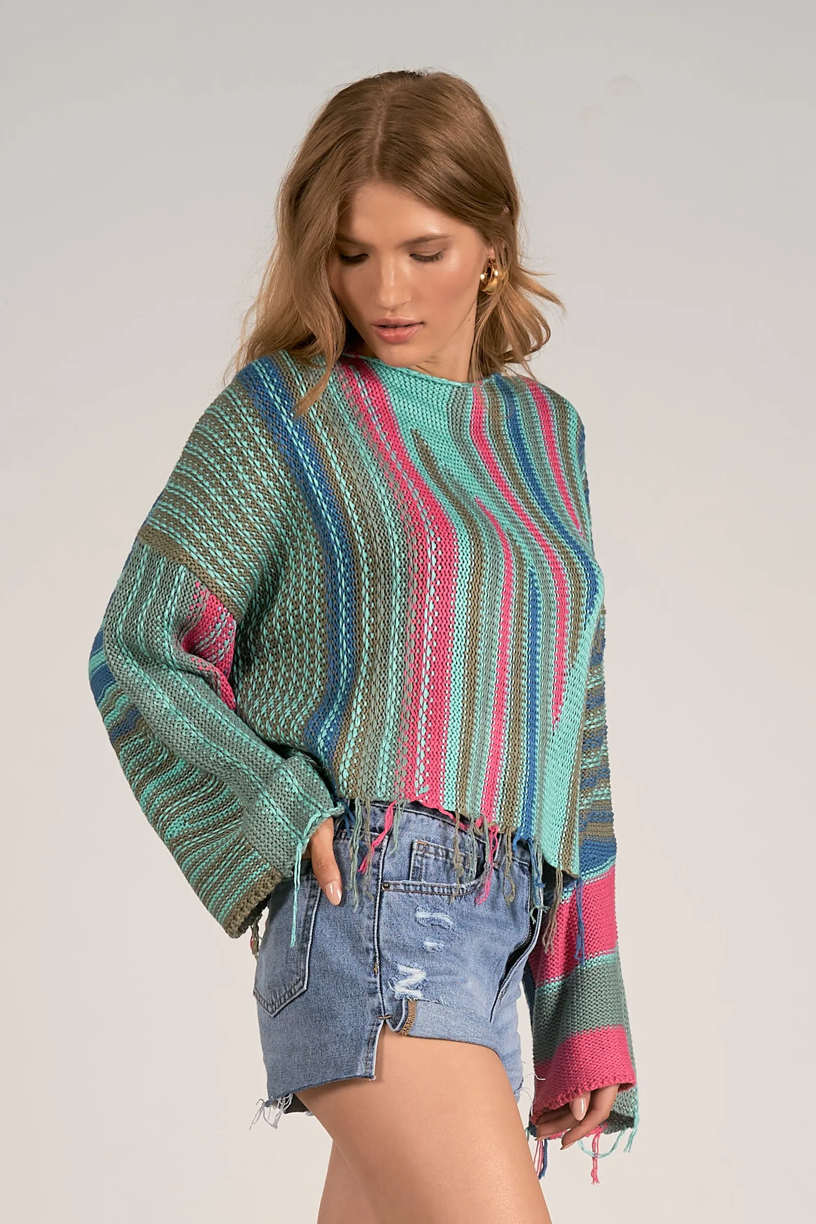 Cozy Astrid Striped Knit Sweater