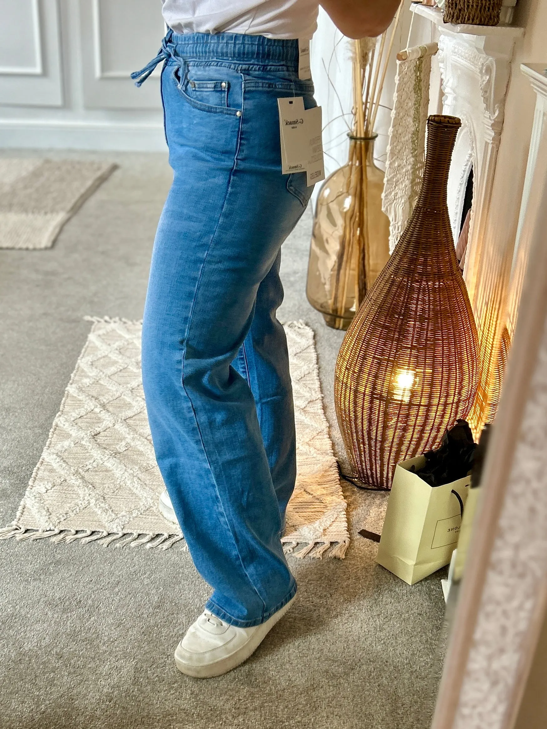 The Utimate Portrait Wide Leg Tie Waist Jeans